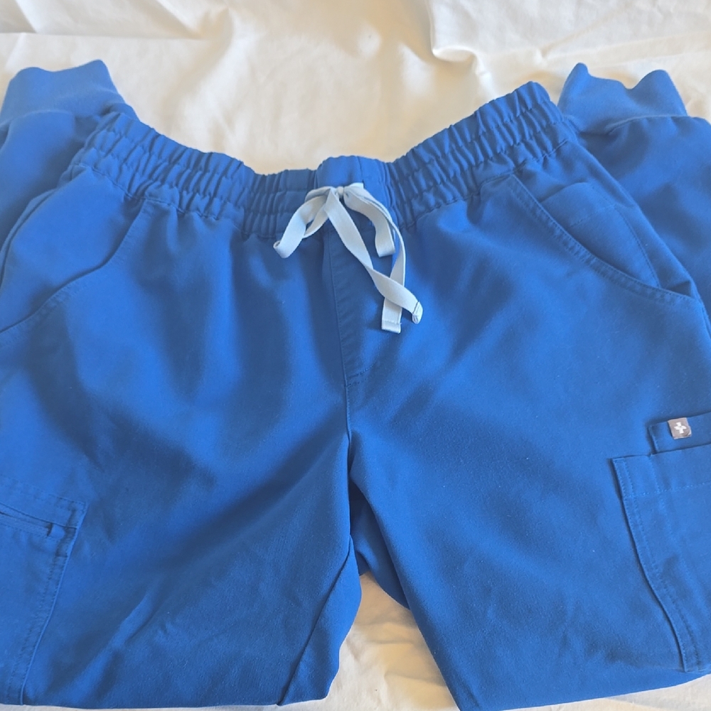 Figs Royal Blue Cargo Scrub Joggers. Gently Used.